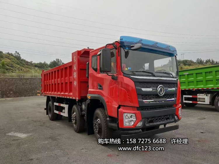 輕量化小三軸國六自卸車(chē)，東風(fēng)輕皮前四后四220馬力翻斗車(chē)